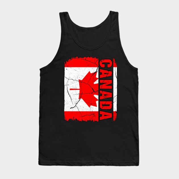 Vintage Canadian Flag Canada Pride Roots Heritage Tank Top by snnt